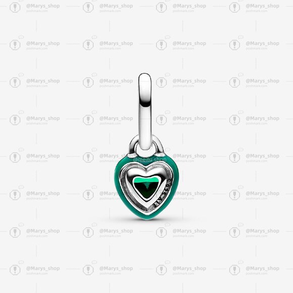 Pandora Green Chakra Heart Mini Dangle Charm - Picture 2 of 6